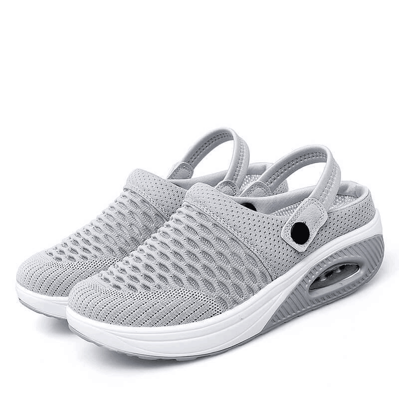 👟 Women's Air Cushion Slip-On Walking Shoes – Bouncy & Breathable 😊