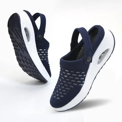 👟 Women's Air Cushion Slip-On Walking Shoes – Bouncy & Breathable 😊