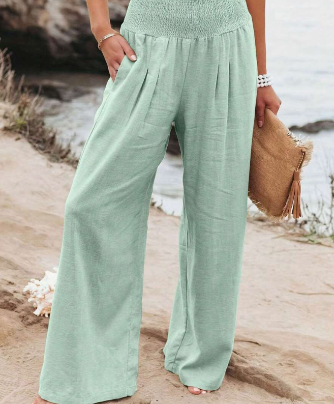 High Waist Wide-Leg Loose Casual Pants For Women