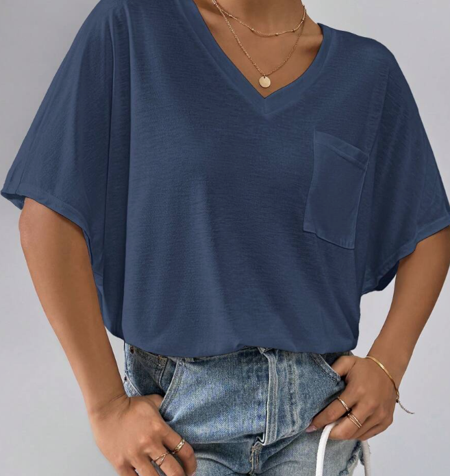 Women's Bamboo Loose T-Shirt With Batwing Sleeves