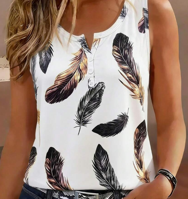 Women's Palm Tree Printed Tank Top Graphic Tees Women Tops